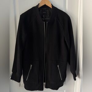 Black Zip-Up Wool Jacket Medium Size. Forever 21. Final Sale.